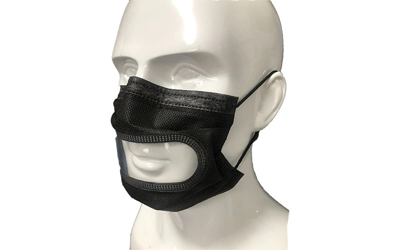 Medical Lip Language Mask with Meltblown Cloth Layer Three-Layer