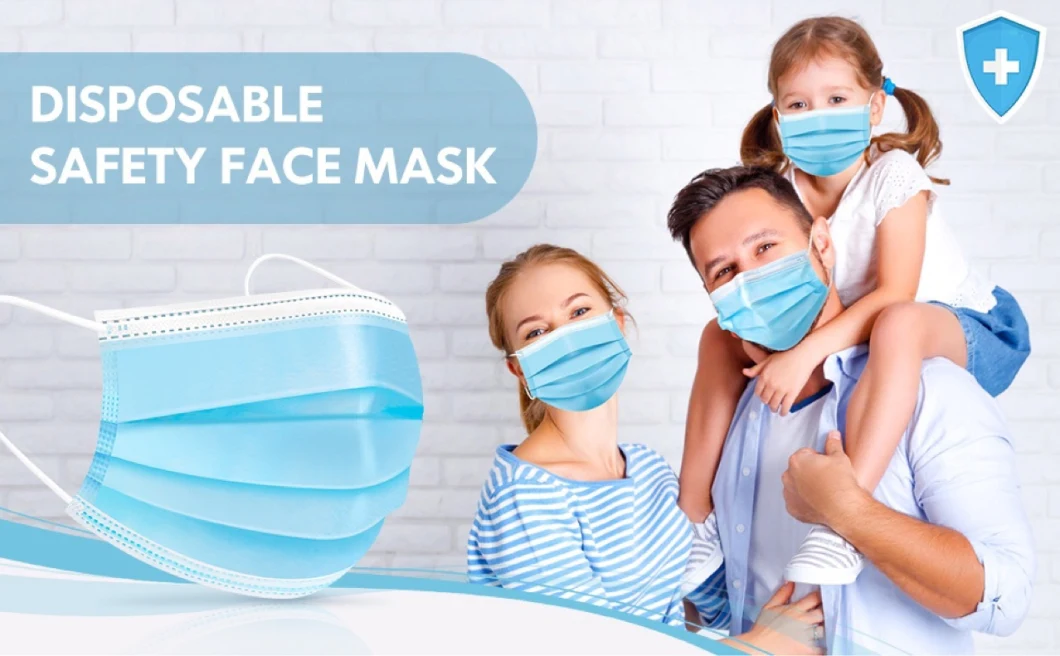 Disposable Nonwoven Earloop 3 Ply Medical Face Mask