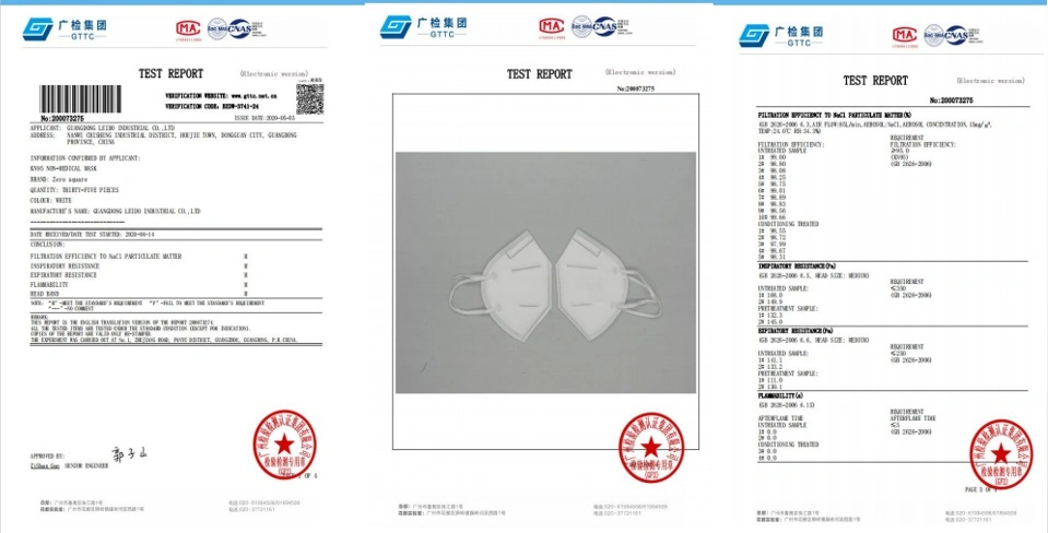 Manufacturer of Anti-Virus KN95 N95 FFP2 Disposable Protective Face Mask