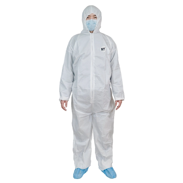 Nonwoven Spp SMS Mf Coveralls Disposable Protective Clothing