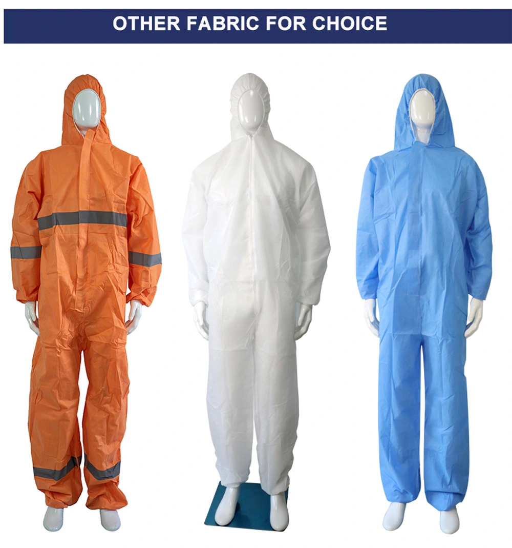 Type 3/4 Microporous Chemical Protective Anti Pneumonia Medical Disposable Coverall