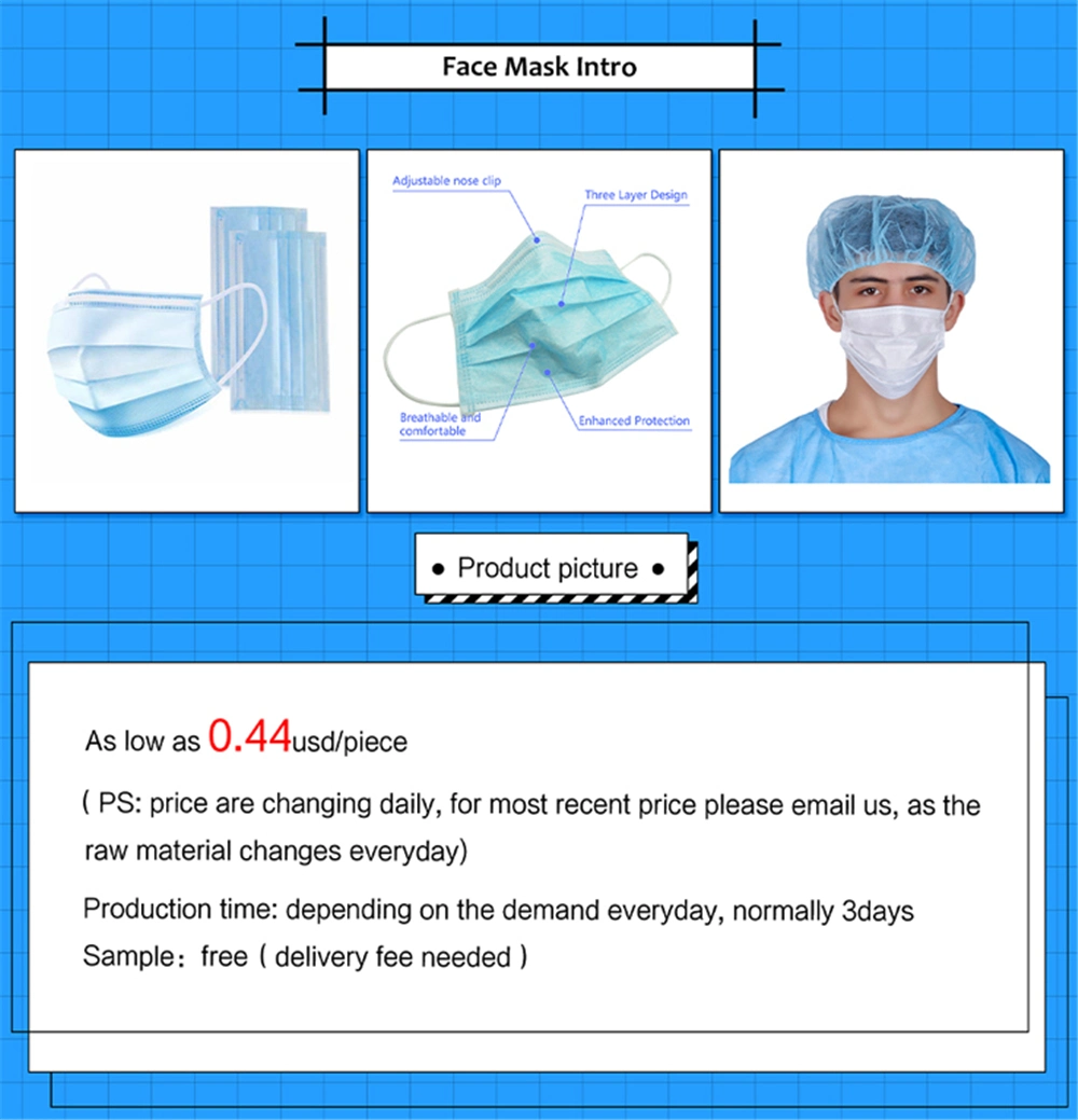 3 Ply Disposable Protective Masks Dustproof and Breathable Meltblown Cloth Masks