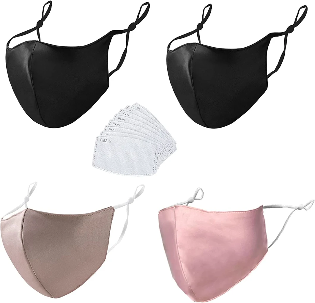2-Ply Cloth Face Mask, Washable, Reusable and Breathable Face Covering with Adjustable Ear Protection Loops Women/Men