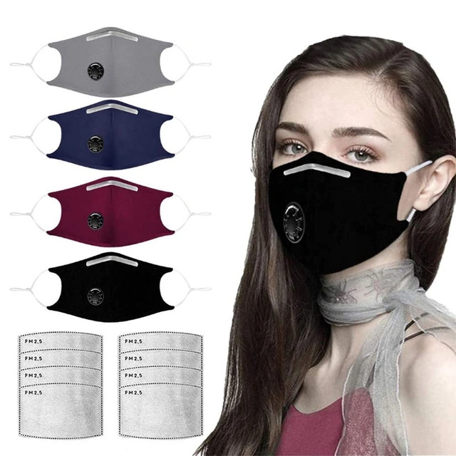 Cotton Mask Pm2.5 Anti-Smog Anti-Dust Printing Can Be Washed with Breathing Valve Cloth Mask
