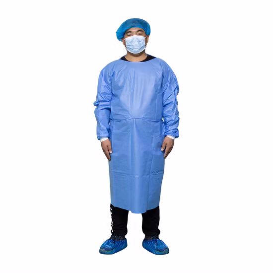Anti-Static Disposable Hospital Sterile SMS Theatre Isolation Gown Surgical Gown - Standard