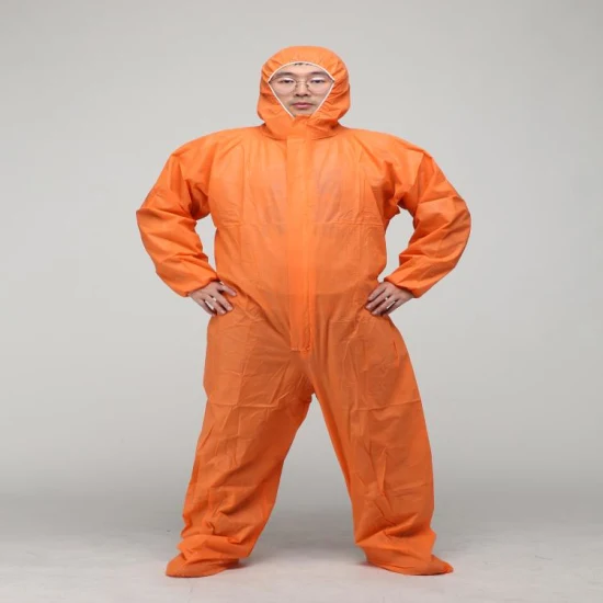 Type 5/6b Disposable Orange SMS Nonwoven Protective Clothes
