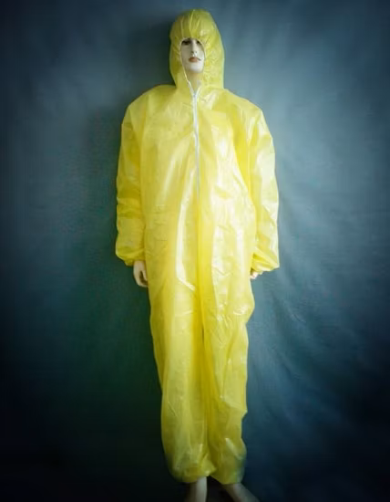 Type 4/5/6 SMS/Nonwoven/Sf/PP/PE/Microporous Disposable Safety Work Wear Clothes Medical Industrial Chemical Protective Clothing Coverall